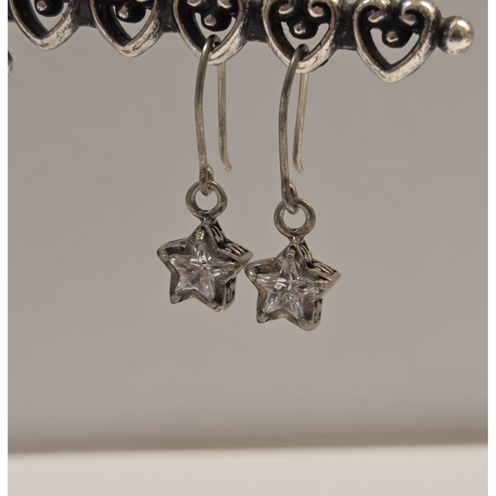 Retired Silpada Sterling Silver Filigree Shooting Star Dangle Earrings